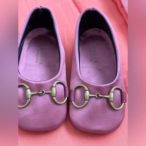 Authentic baby girl Gucci ballerina horsebit